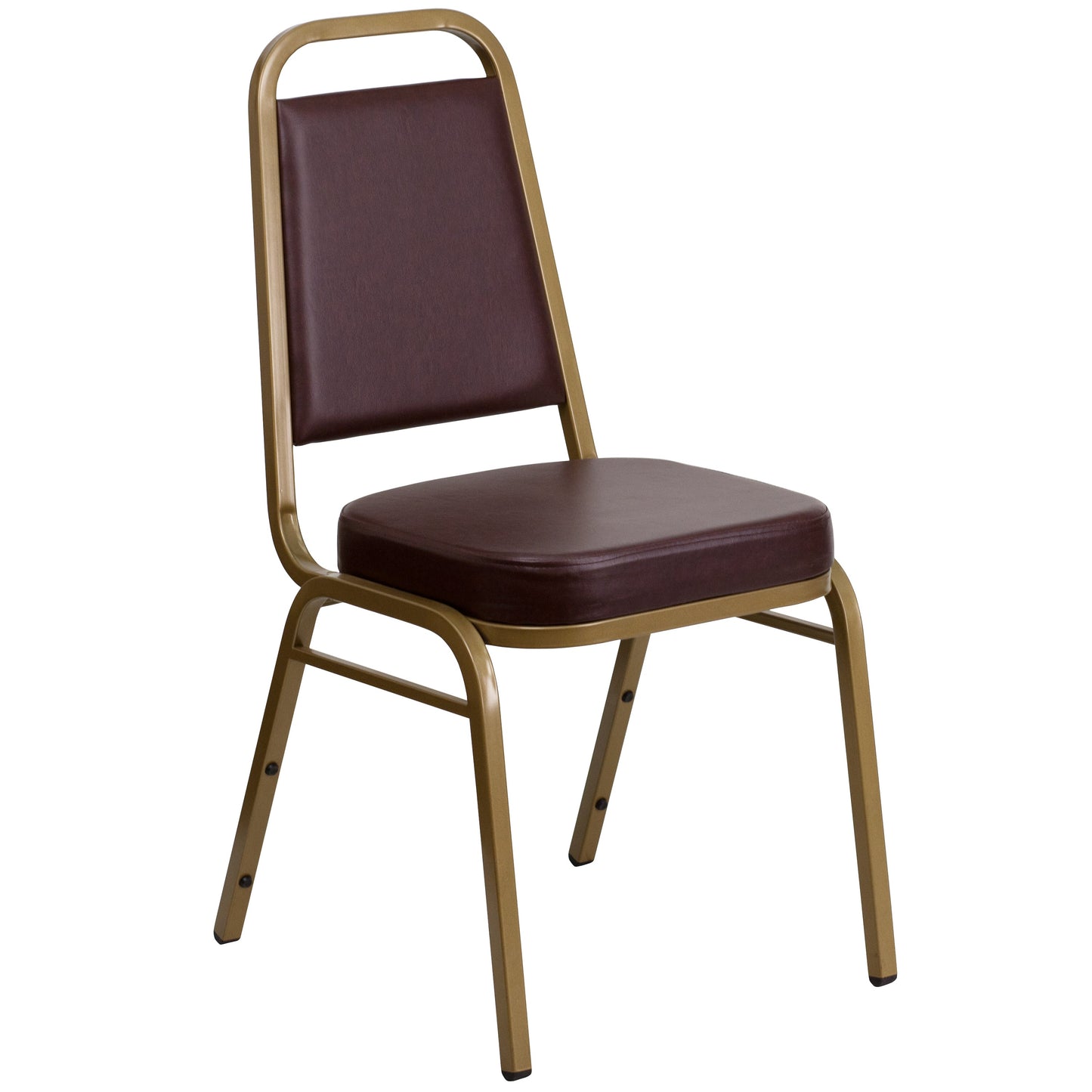 Brown Vinyl Banquet Chair FD-BHF-1-ALLGOLD-BN-GG