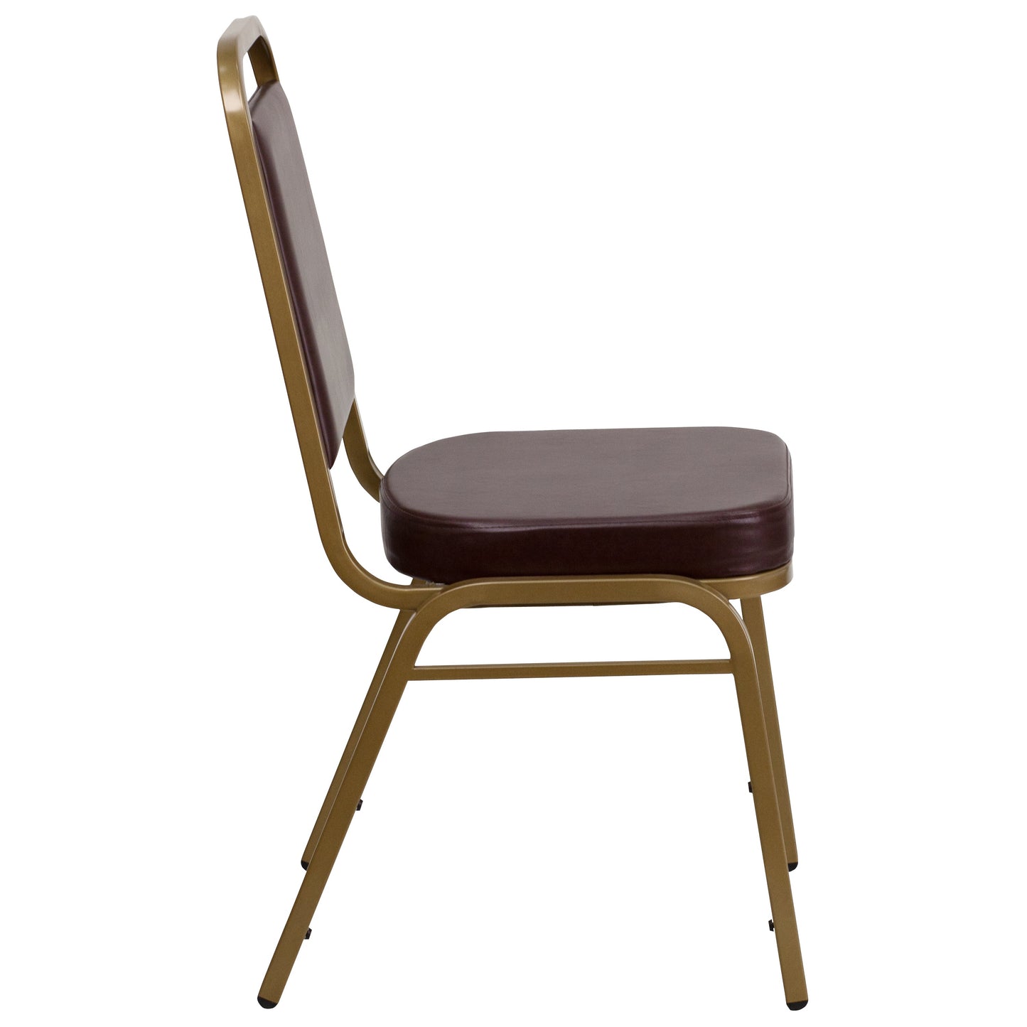 Brown Vinyl Banquet Chair FD-BHF-1-ALLGOLD-BN-GG