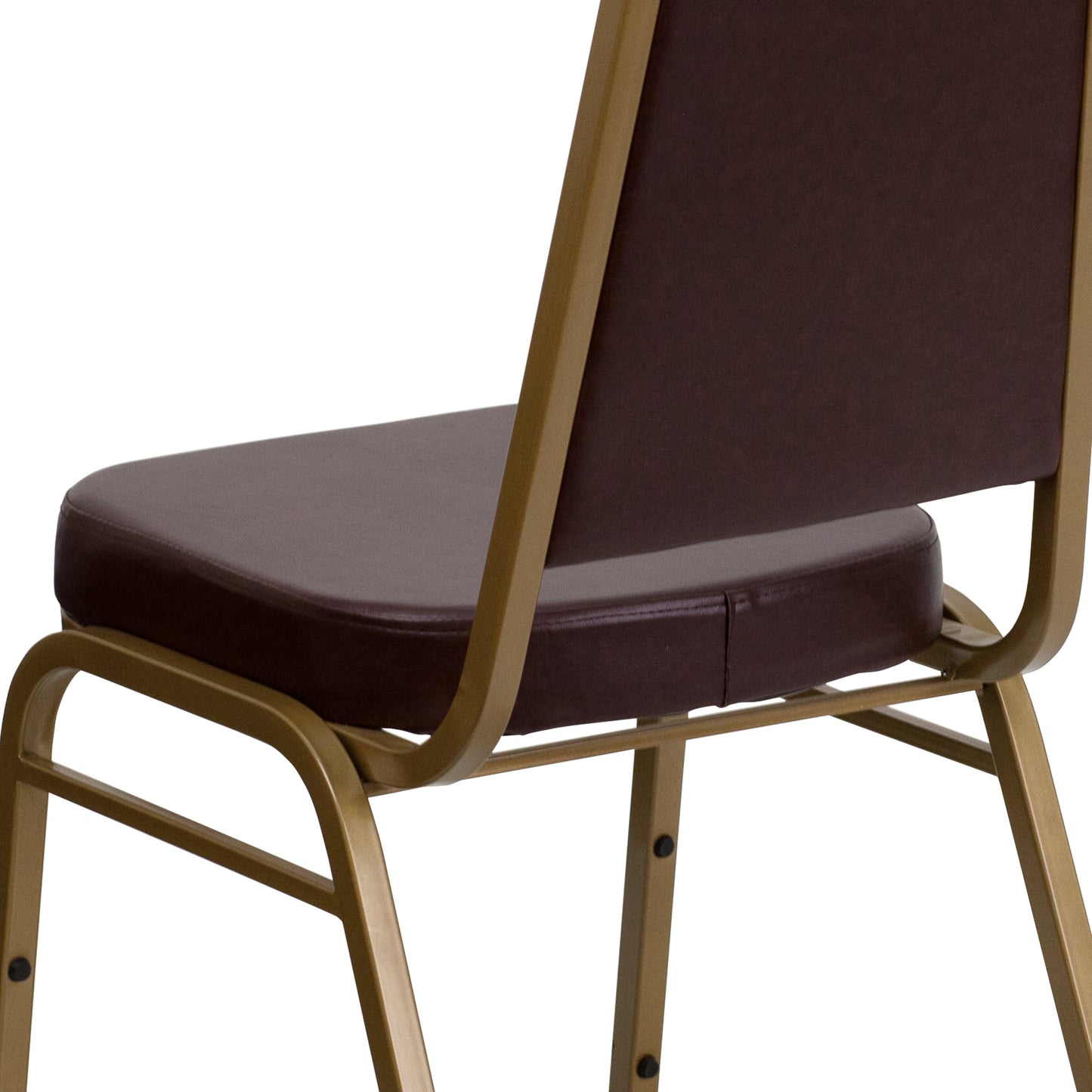 Brown Vinyl Banquet Chair FD-BHF-1-ALLGOLD-BN-GG