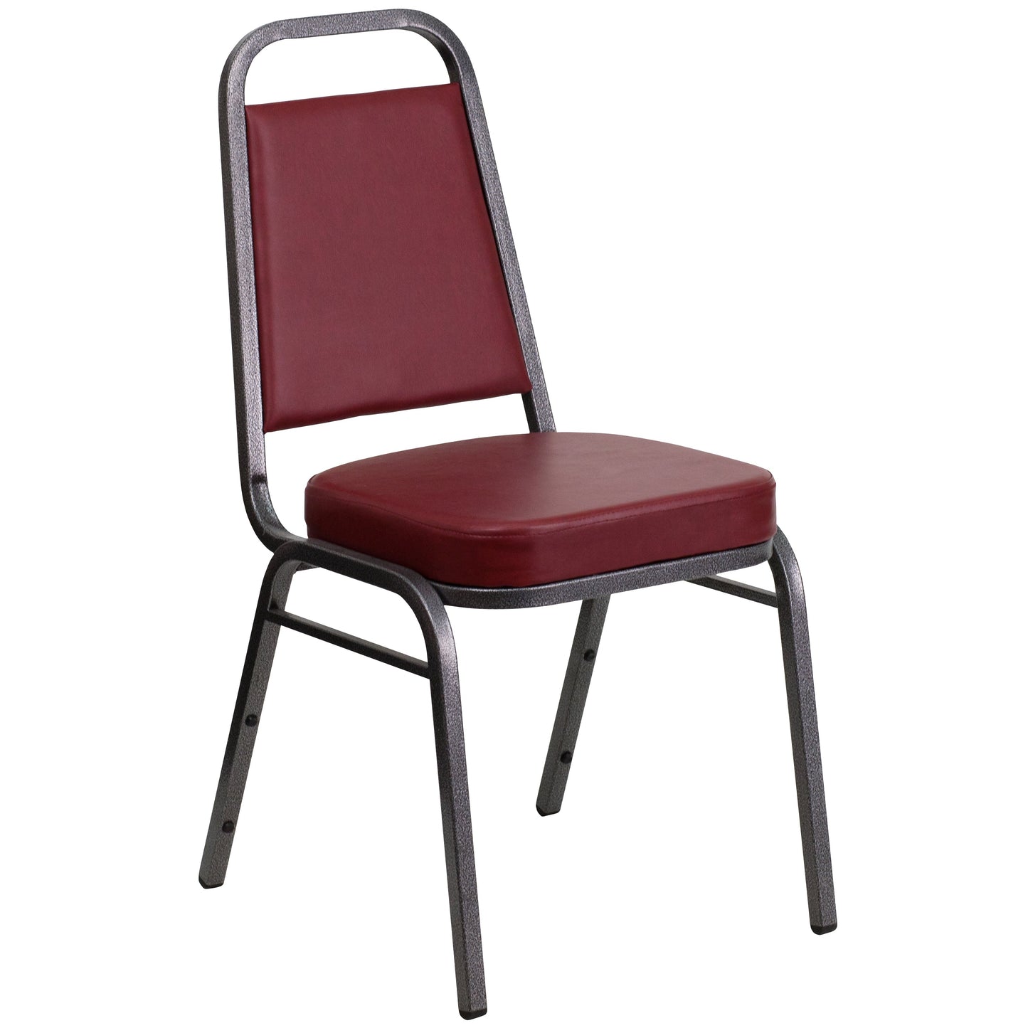 Burgundy Vinyl Banquet Chair FD-BHF-1-SILVERVEIN-BY-GG