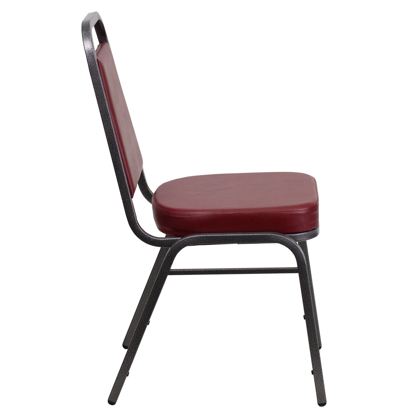 Burgundy Vinyl Banquet Chair FD-BHF-1-SILVERVEIN-BY-GG