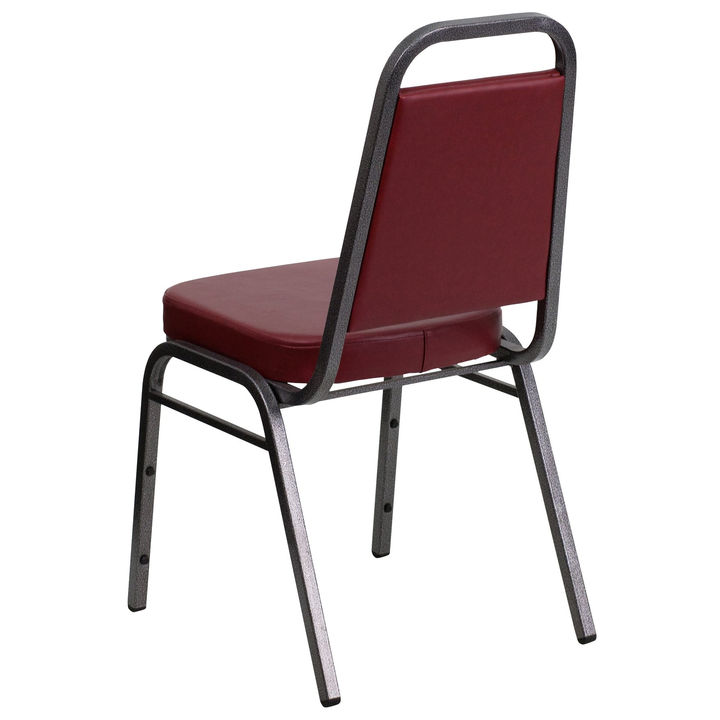 Burgundy Vinyl Banquet Chair FD-BHF-1-SILVERVEIN-BY-GG