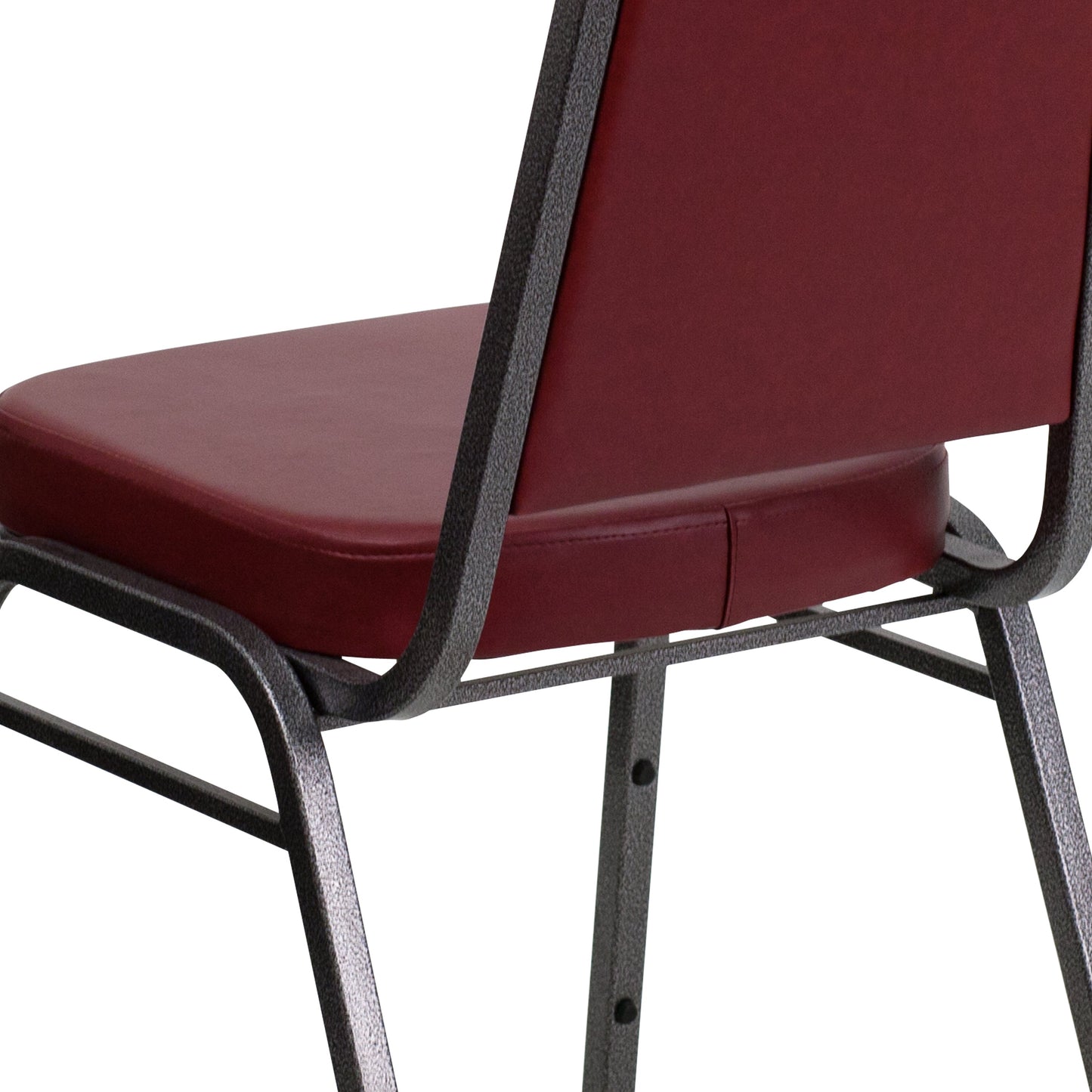 Burgundy Vinyl Banquet Chair FD-BHF-1-SILVERVEIN-BY-GG