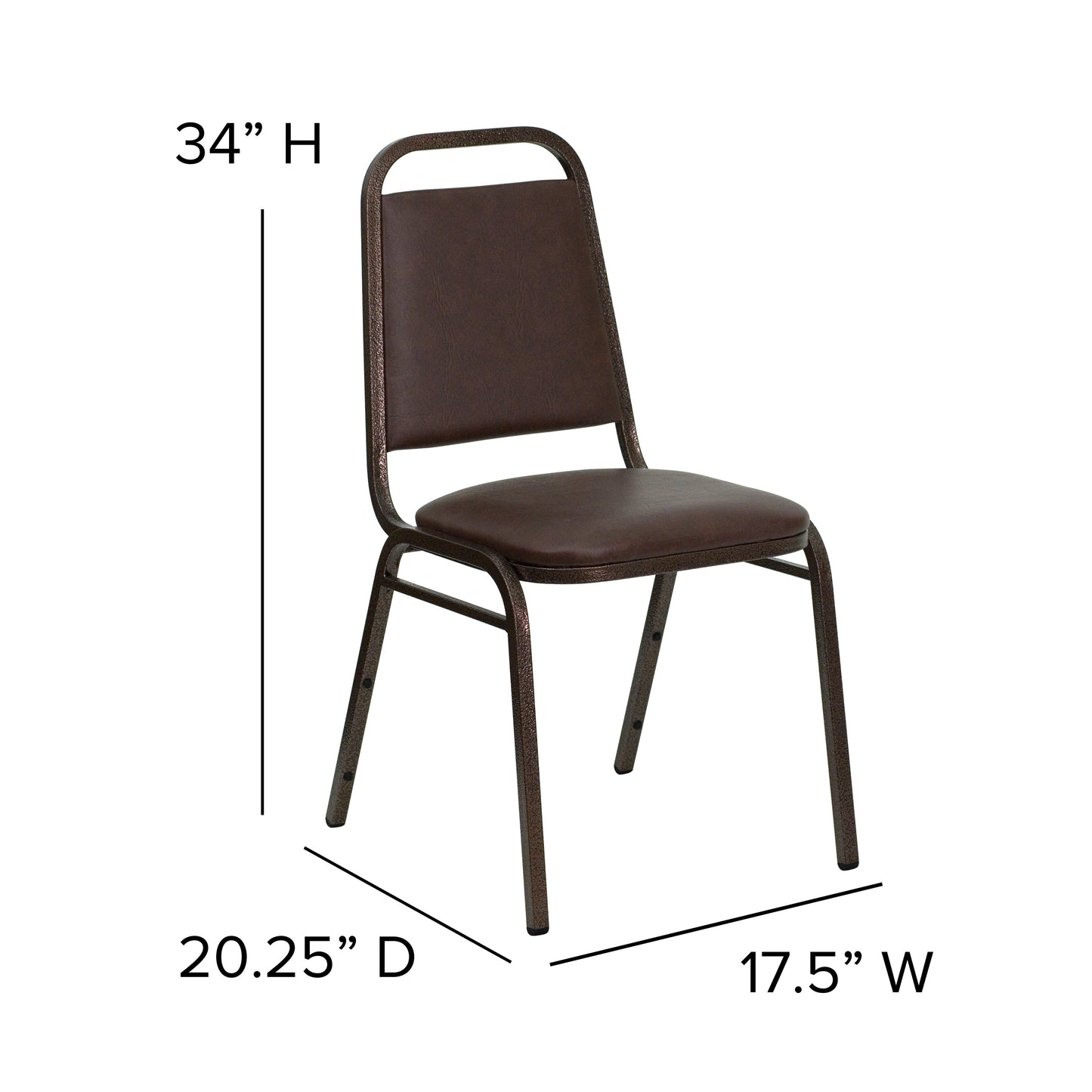 Brown Vinyl Banquet Chair FD-BHF-2-BN-GG