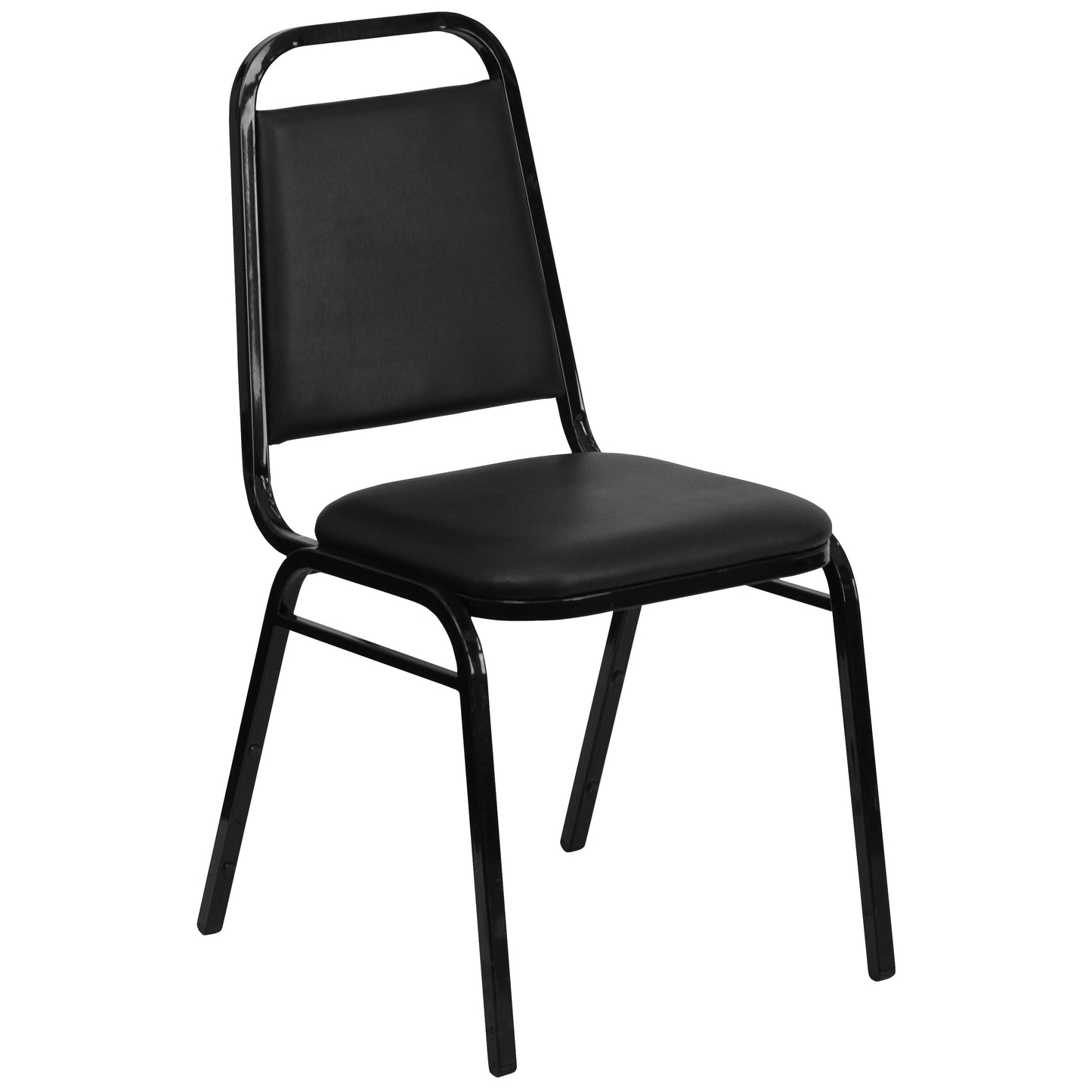 Black Vinyl Banquet Chair FD-BHF-2-GG