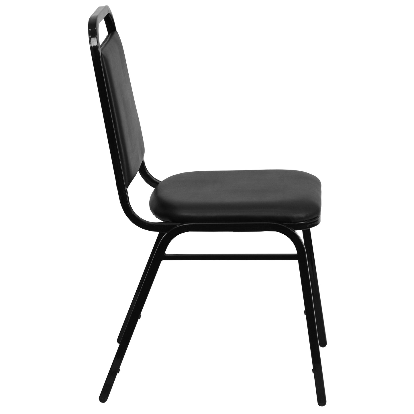 Black Vinyl Banquet Chair FD-BHF-2-GG