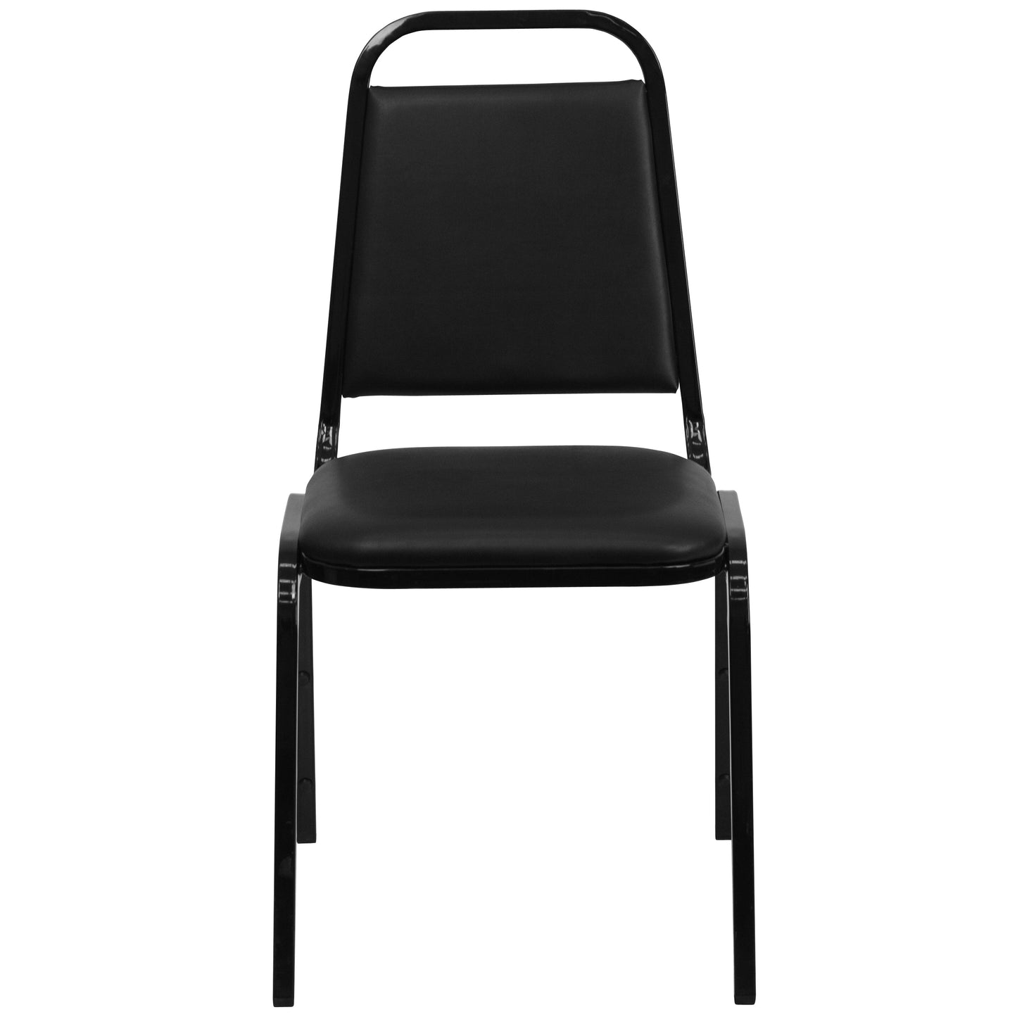 Black Vinyl Banquet Chair FD-BHF-2-GG