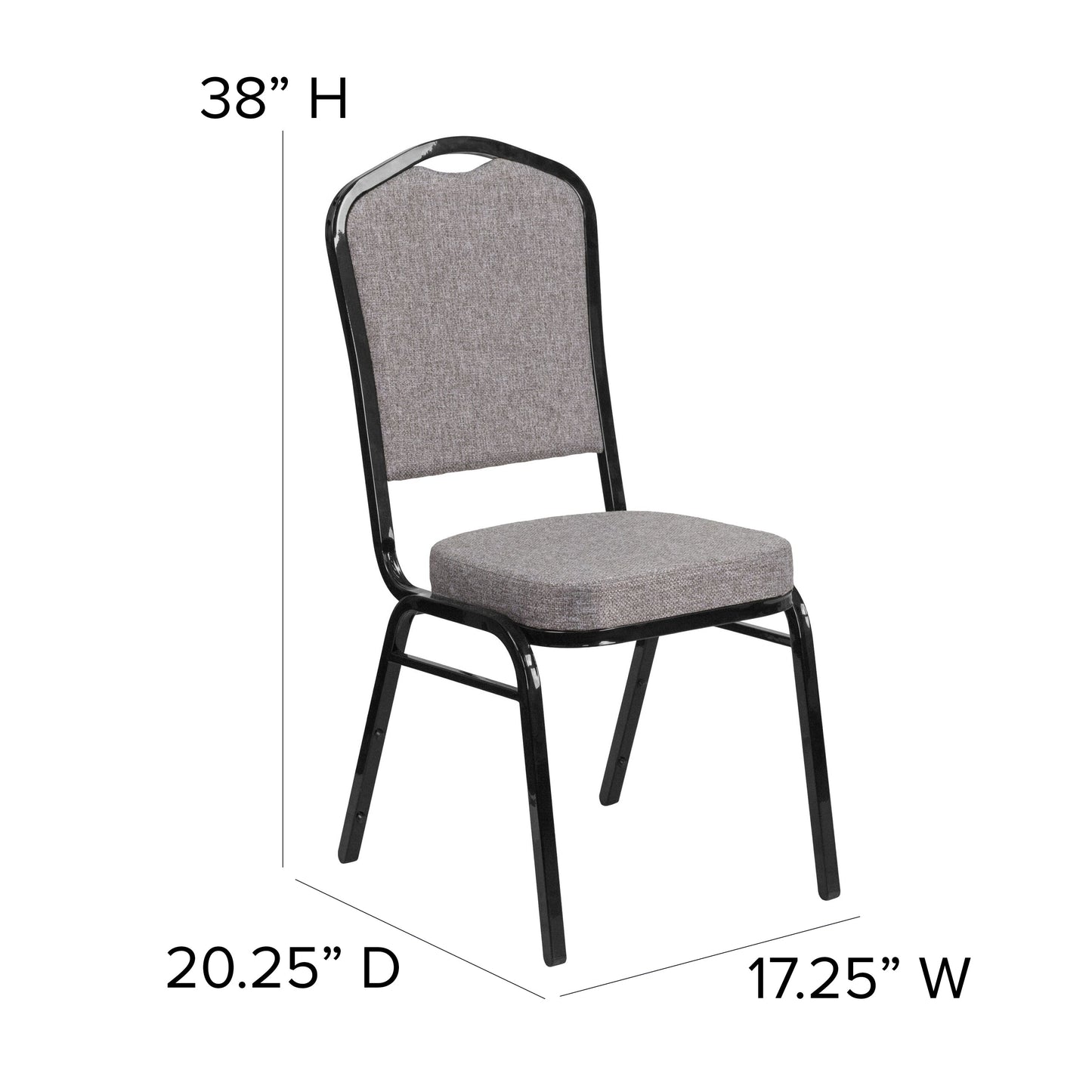 Gray Fabric Banquet Chair FD-C01-B-5-GG