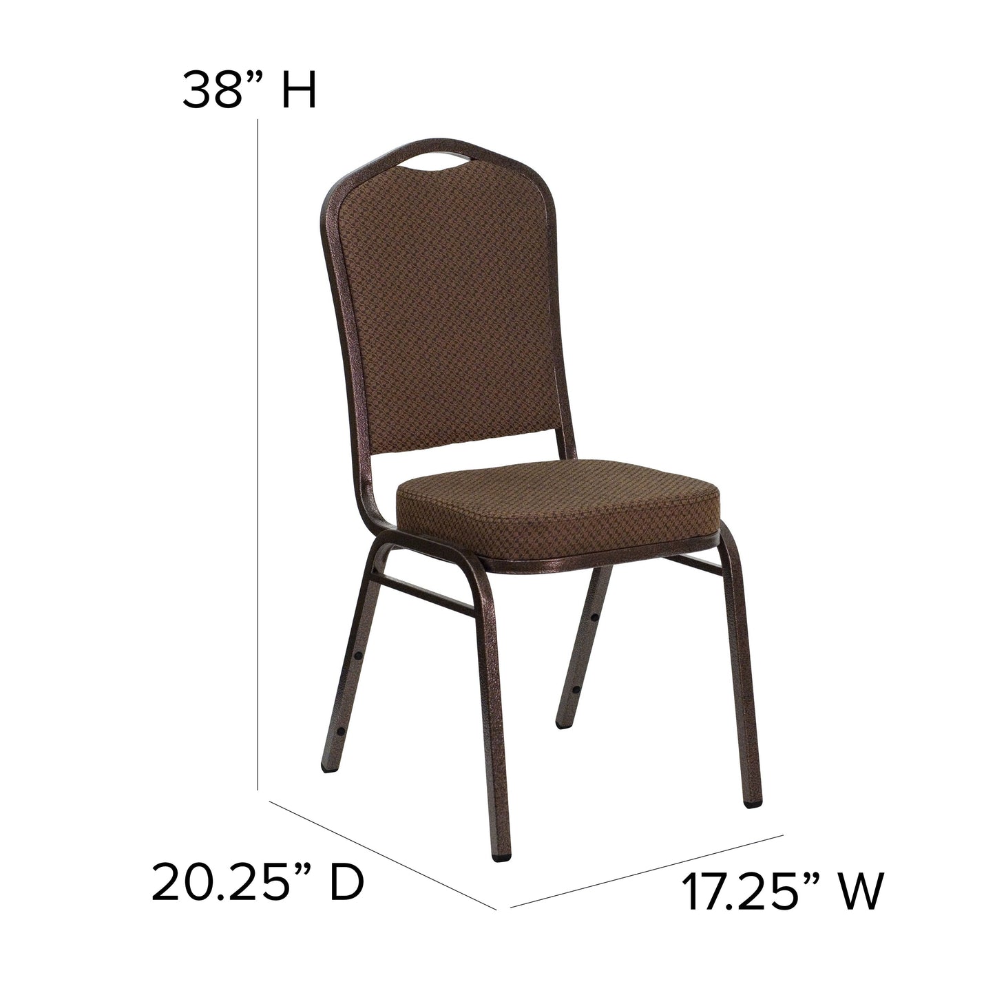 Brown Fabric Banquet Chair FD-C01-COPPER-008-T-02-GG