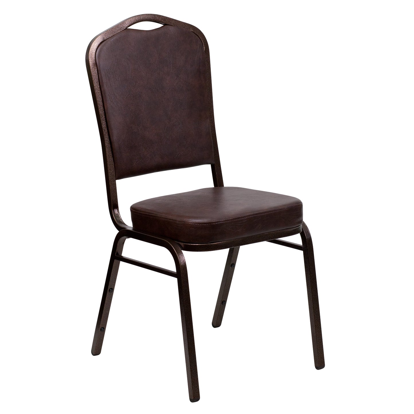 Brown Vinyl Banquet Chair FD-C01-COPPER-BRN-VY-GG