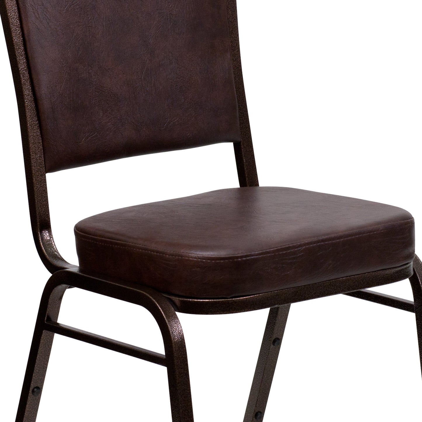 Brown Vinyl Banquet Chair FD-C01-COPPER-BRN-VY-GG