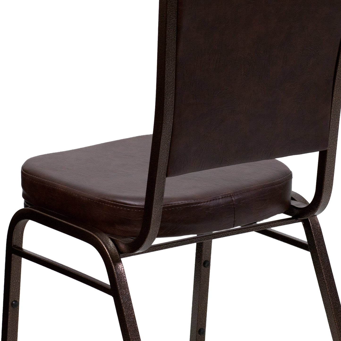 Brown Vinyl Banquet Chair FD-C01-COPPER-BRN-VY-GG