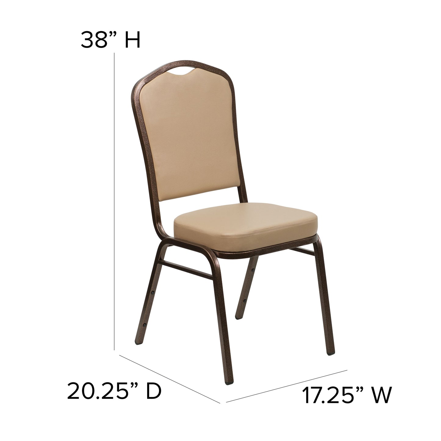 Tan Vinyl Banquet Chair FD-C01-COPPER-TN-VY-GG