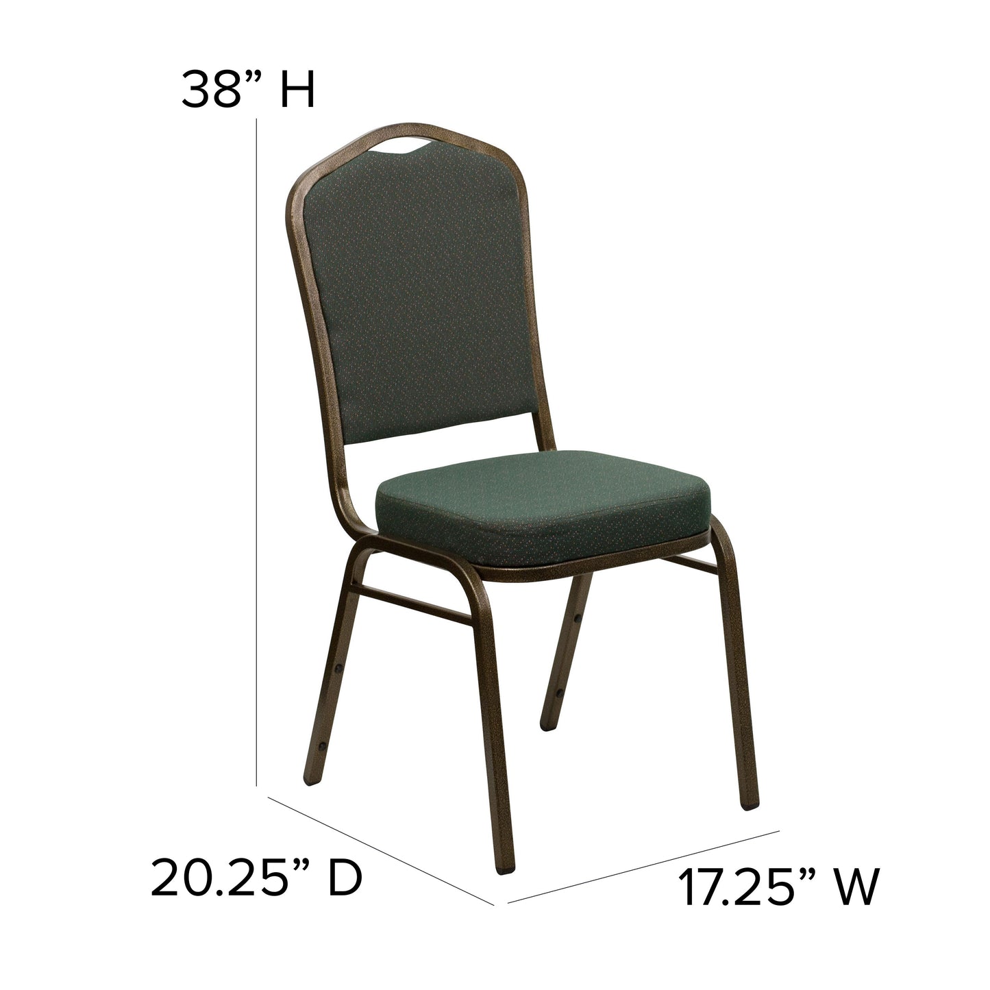 Green Fabric Banquet Chair FD-C01-GOLDVEIN-0640-GG