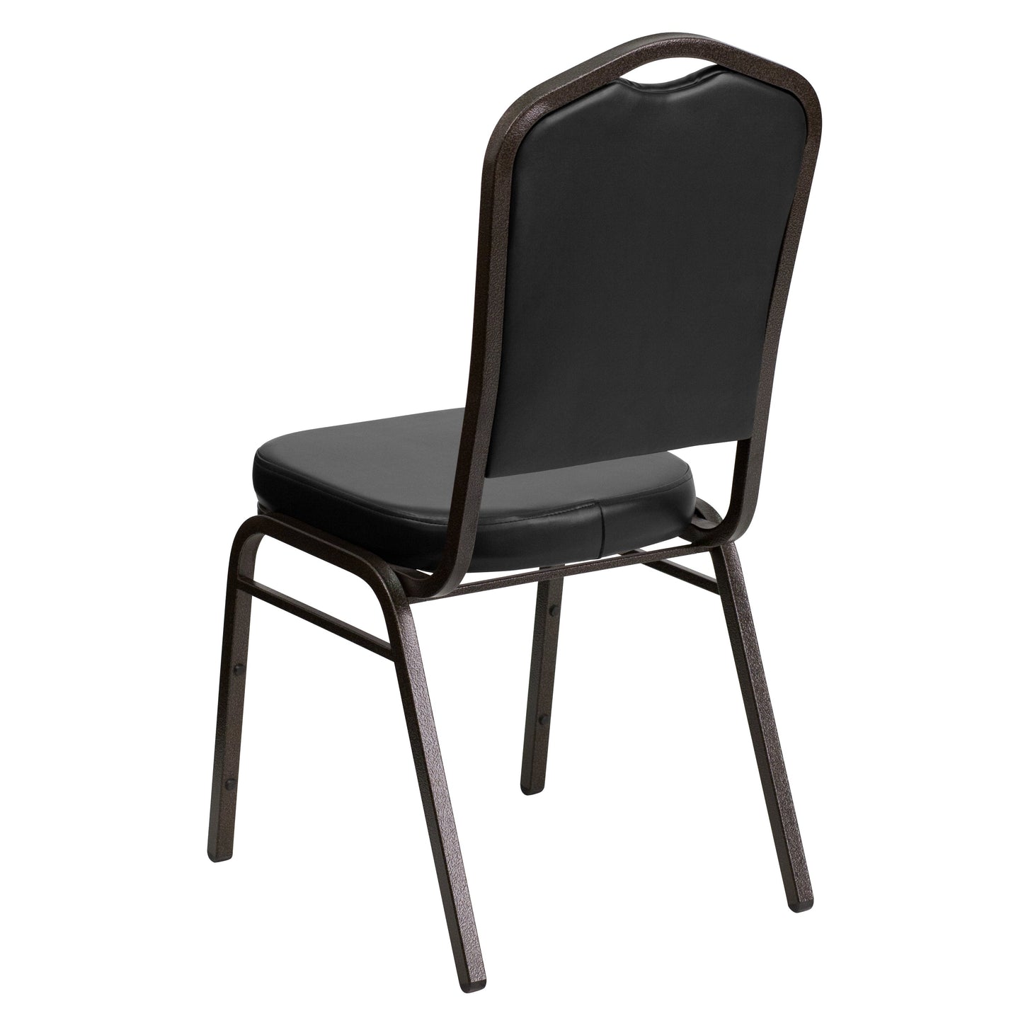 Black Vinyl Banquet Chair FD-C01-GOLDVEIN-BK-VY-GG