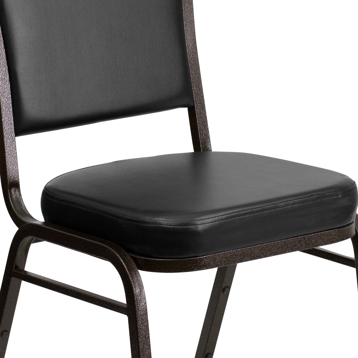 Black Vinyl Banquet Chair FD-C01-GOLDVEIN-BK-VY-GG