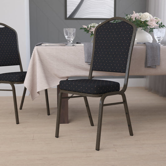 Black Fabric Banquet Chair FD-C01-GOLDVEIN-S0806-GG