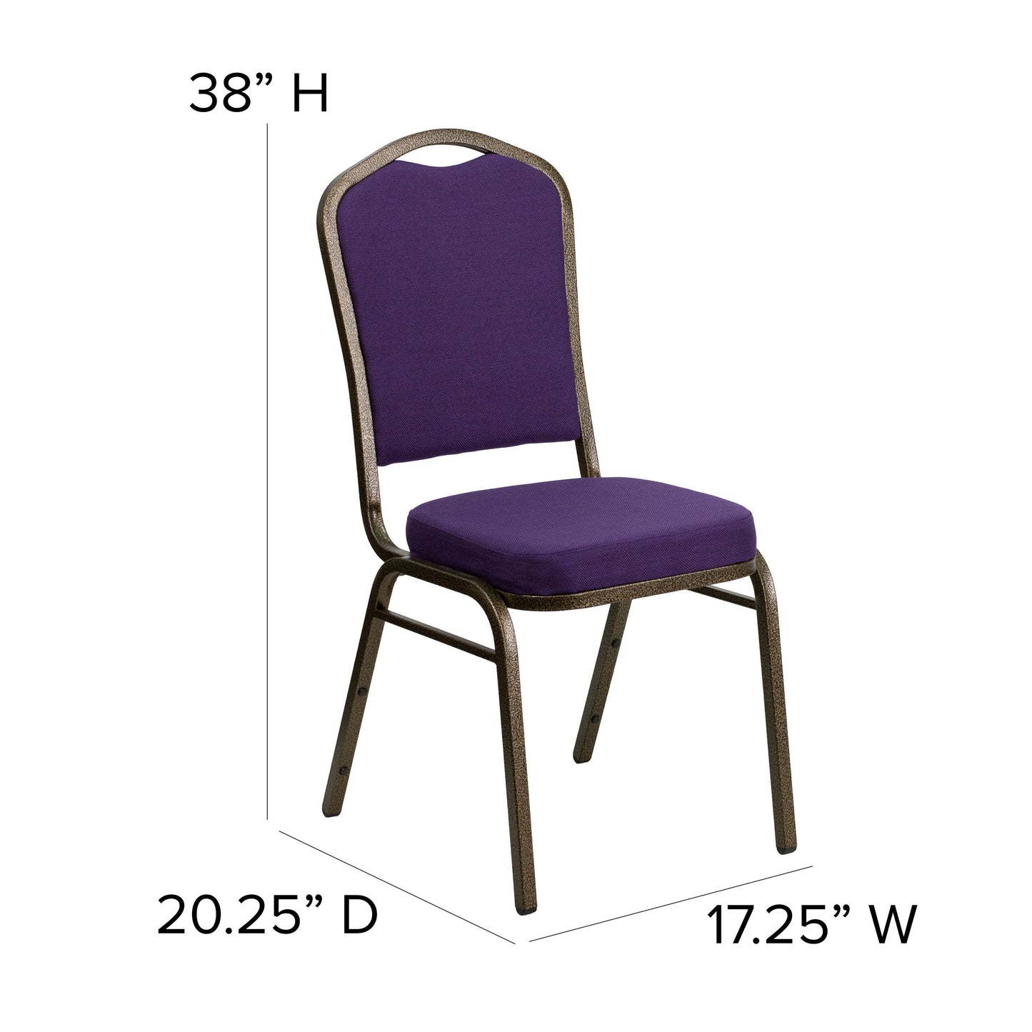 Purple Fabric Banquet Chair FD-C01-PUR-GV-GG