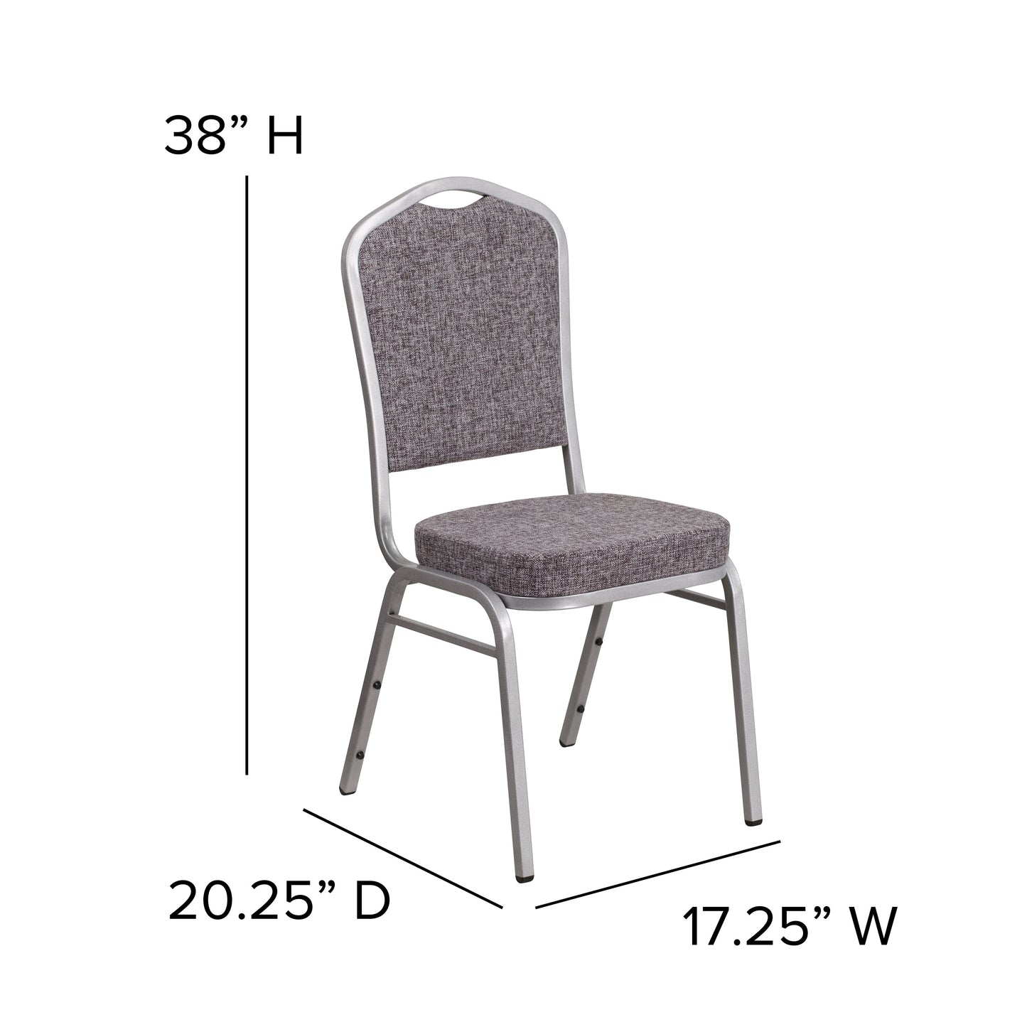 Gray Fabric Banquet Chair FD-C01-S-12-GG