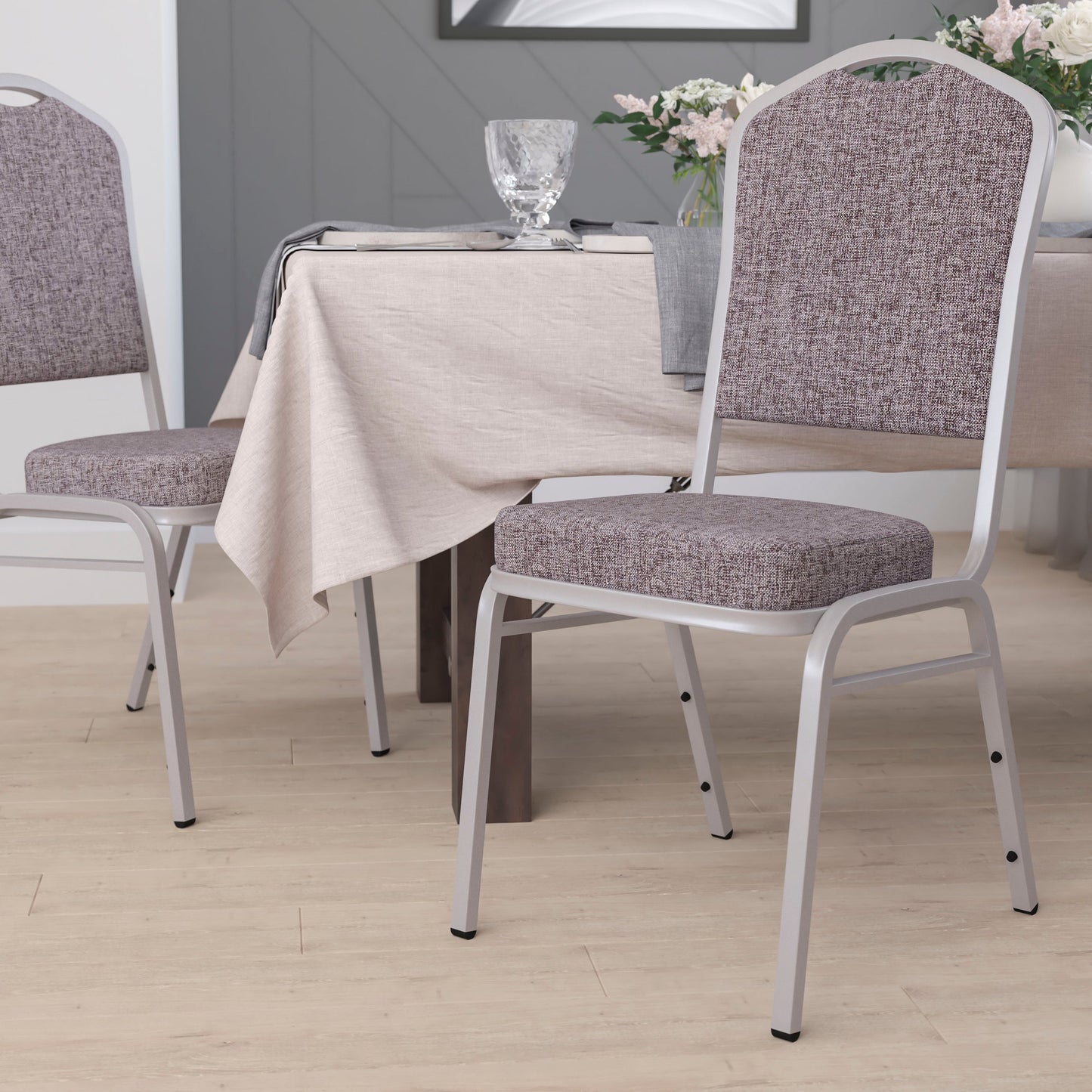 Gray Fabric Banquet Chair FD-C01-S-12-GG