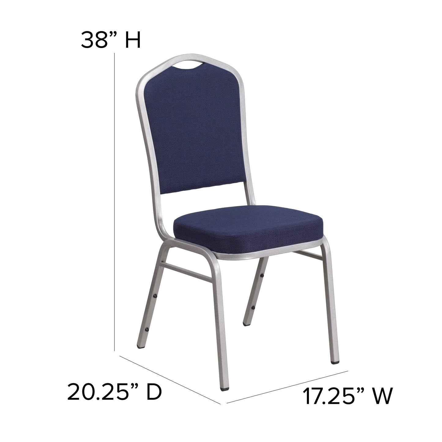 Navy Fabric Banquet Chair FD-C01-S-2-GG