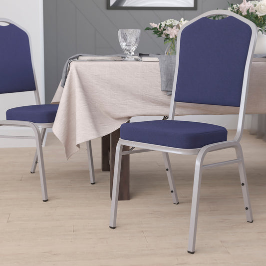 Navy Fabric Banquet Chair FD-C01-S-2-GG