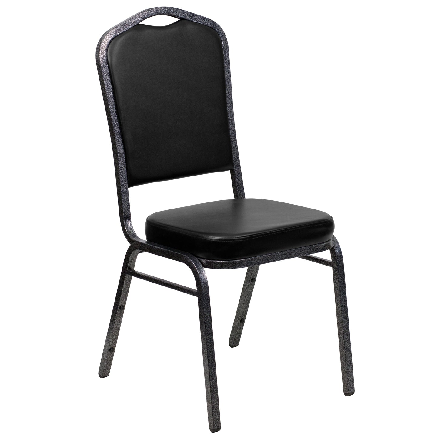 Black Vinyl Banquet Chair FD-C01-SILVERVEIN-BK-VY-GG