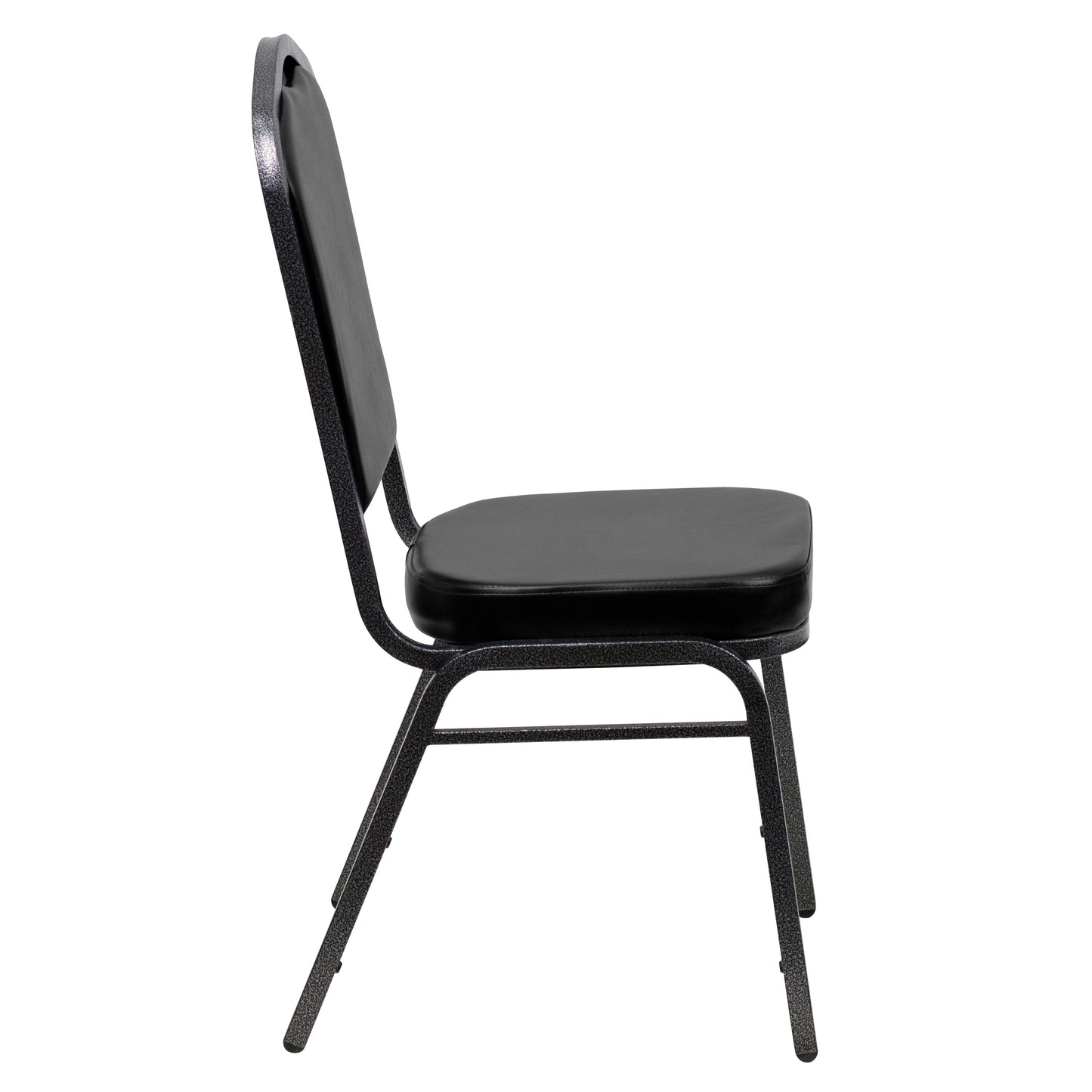 Black Vinyl Banquet Chair FD-C01-SILVERVEIN-BK-VY-GG