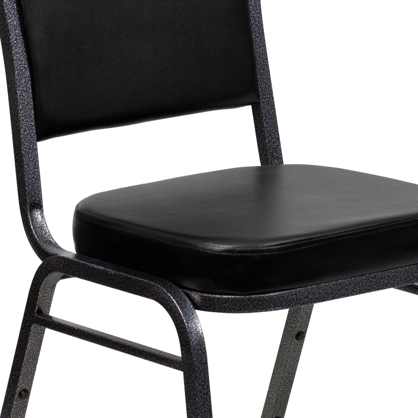 Black Vinyl Banquet Chair FD-C01-SILVERVEIN-BK-VY-GG