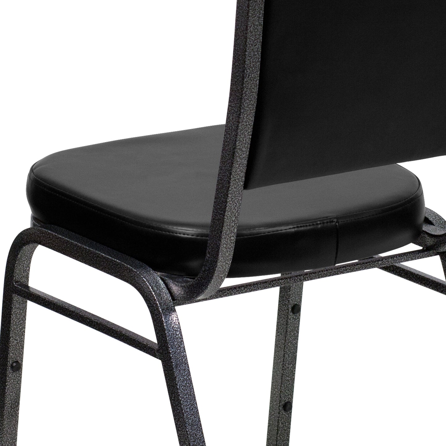 Black Vinyl Banquet Chair FD-C01-SILVERVEIN-BK-VY-GG