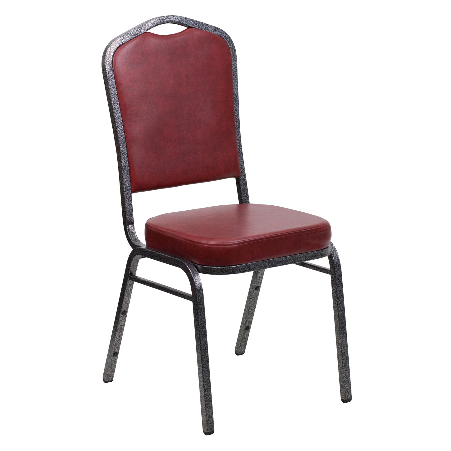 Burgundy Vinyl Banquet Chair FD-C01-SILVERVEIN-BURG-VY-GG