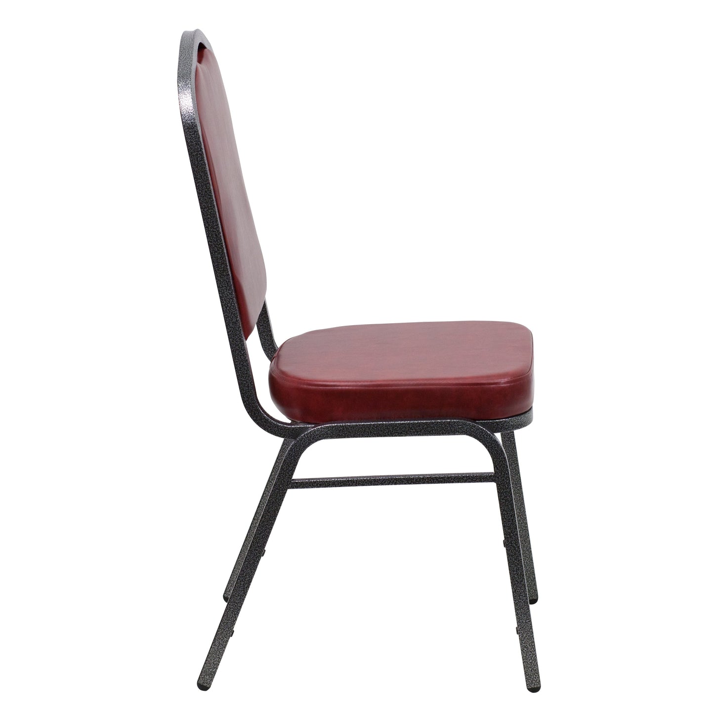 Burgundy Vinyl Banquet Chair FD-C01-SILVERVEIN-BURG-VY-GG