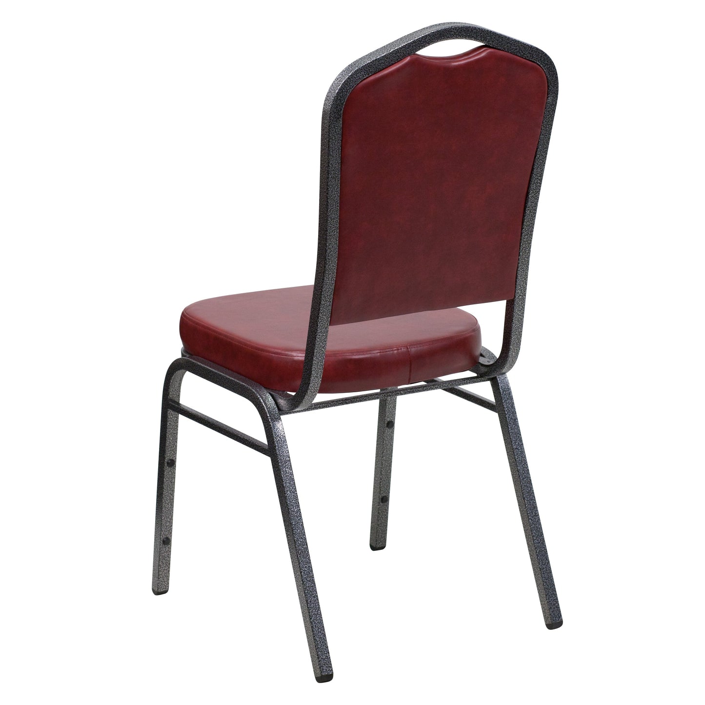 Burgundy Vinyl Banquet Chair FD-C01-SILVERVEIN-BURG-VY-GG