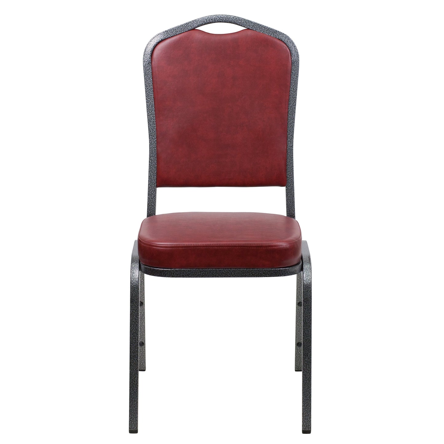 Burgundy Vinyl Banquet Chair FD-C01-SILVERVEIN-BURG-VY-GG