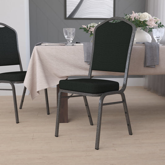 Black Fabric Banquet Chair FD-C01-SILVERVEIN-S076-GG