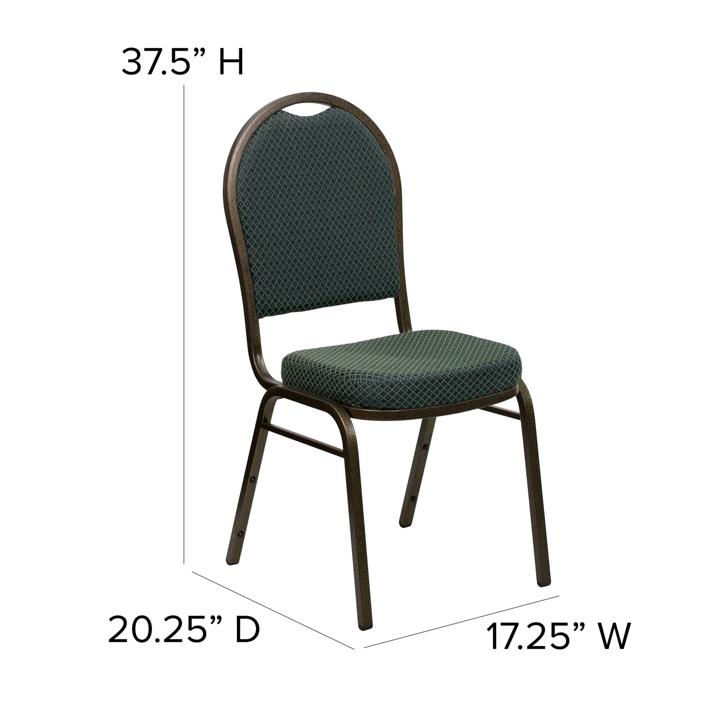 Green Fabric Banquet Chair FD-C03-GOLDVEIN-4003-GG