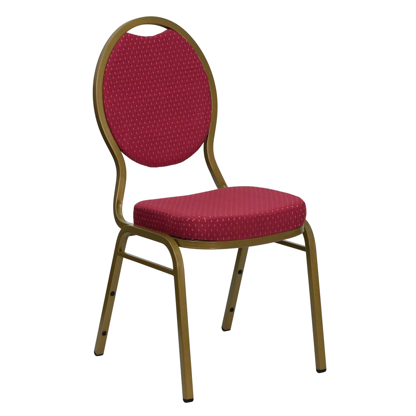 Burgundy Fabric Banquet Chair FD-C04-ALLGOLD-2804-GG