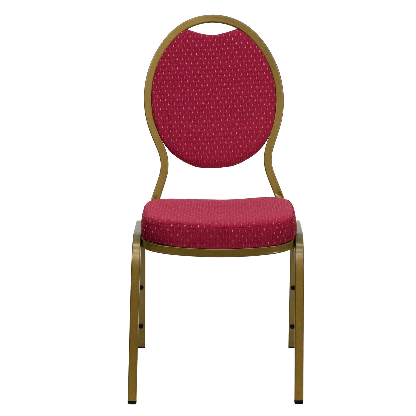 Burgundy Fabric Banquet Chair FD-C04-ALLGOLD-2804-GG