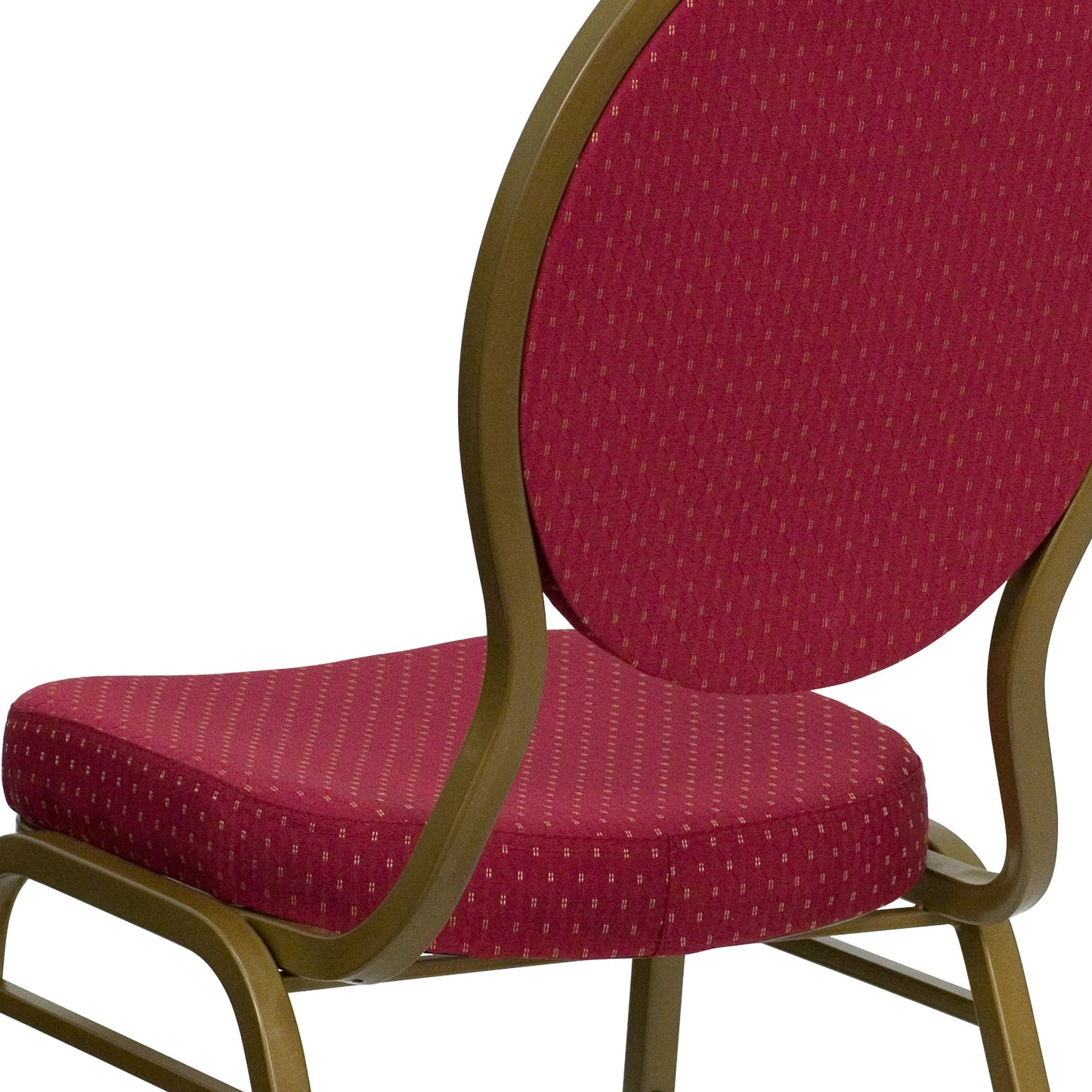 Burgundy Fabric Banquet Chair FD-C04-ALLGOLD-2804-GG