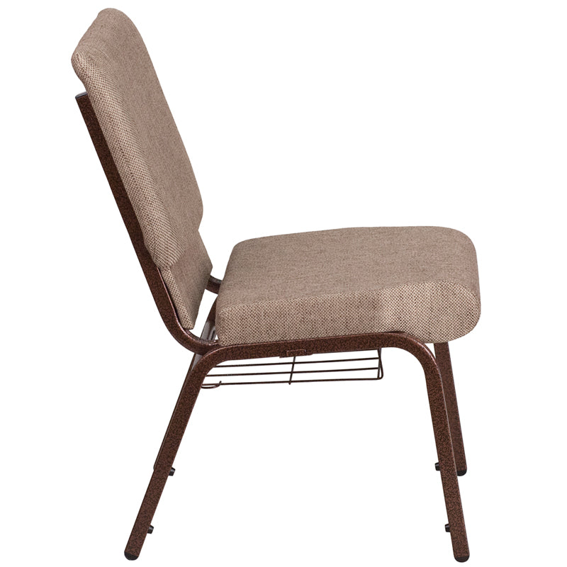 Beige Fabric Church Chair FD-CH02185-CV-BGE1-BAS-GG