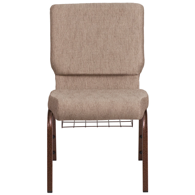 Beige Fabric Church Chair FD-CH02185-CV-BGE1-BAS-GG