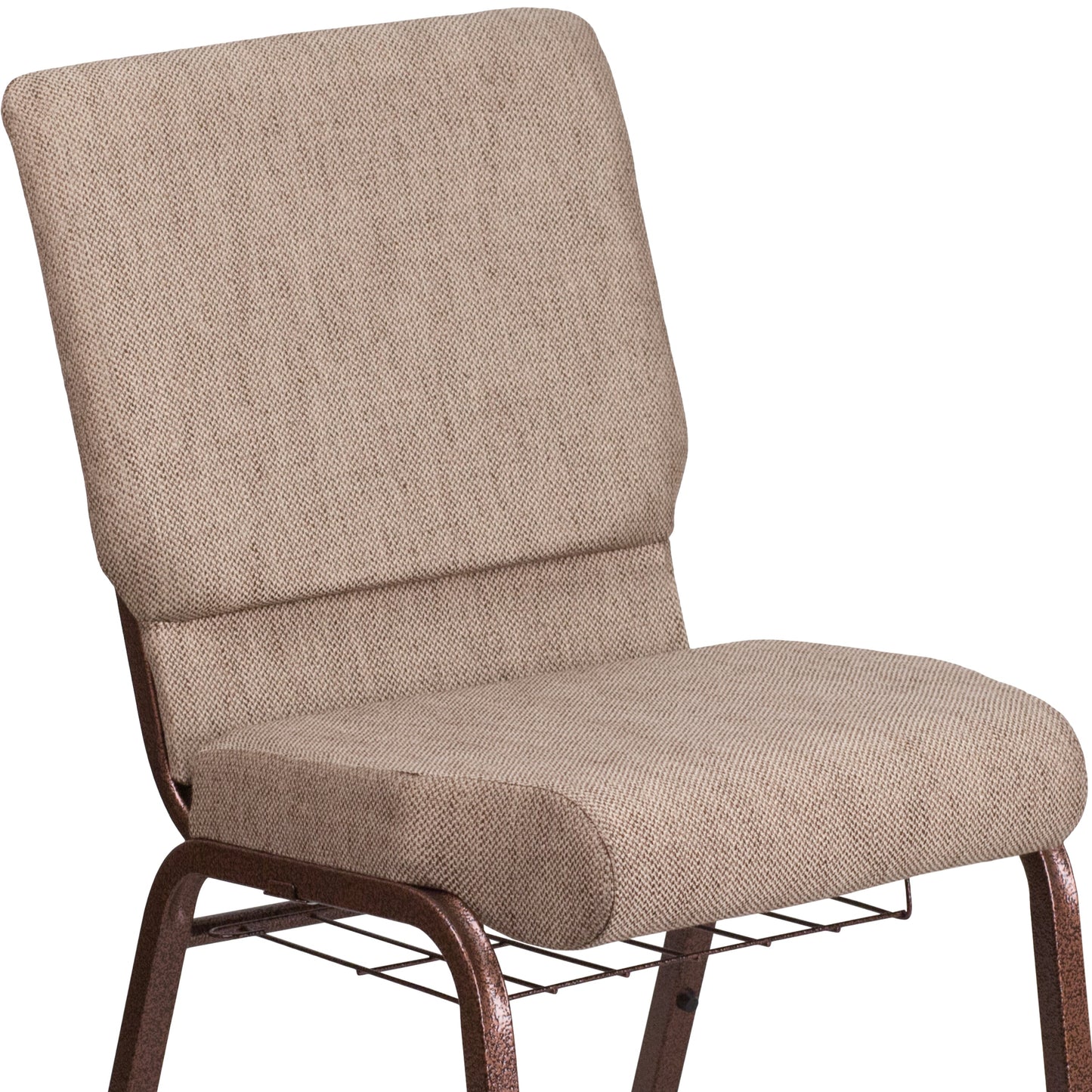 Beige Fabric Church Chair FD-CH02185-CV-BGE1-BAS-GG