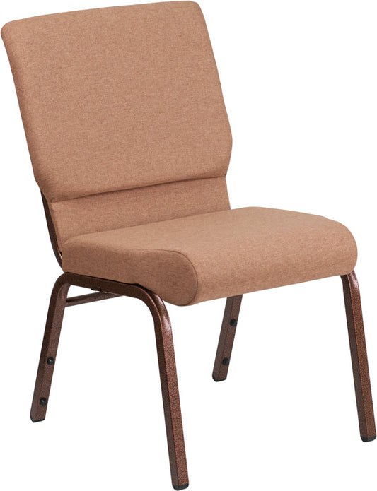 Caramel Fabric Church Chair FD-CH02185-CV-BN-GG