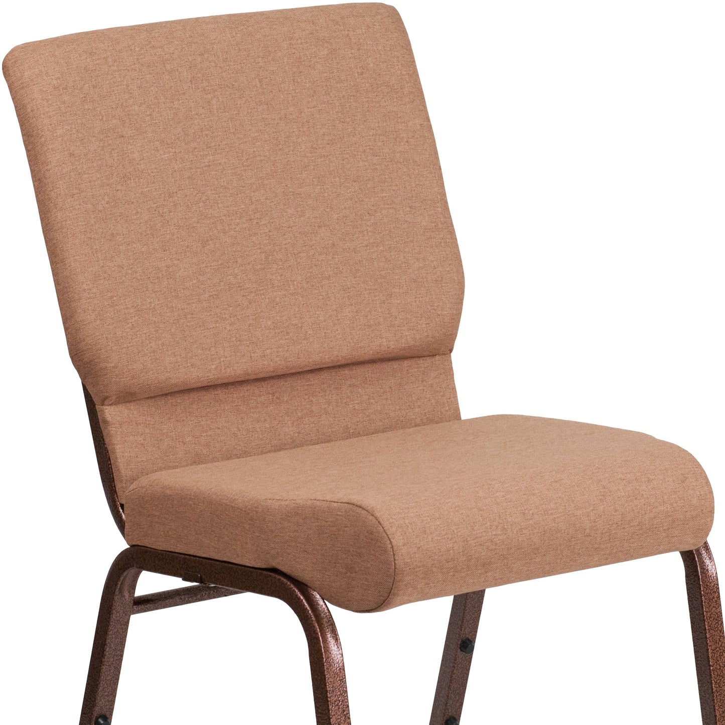 Caramel Fabric Church Chair FD-CH02185-CV-BN-GG