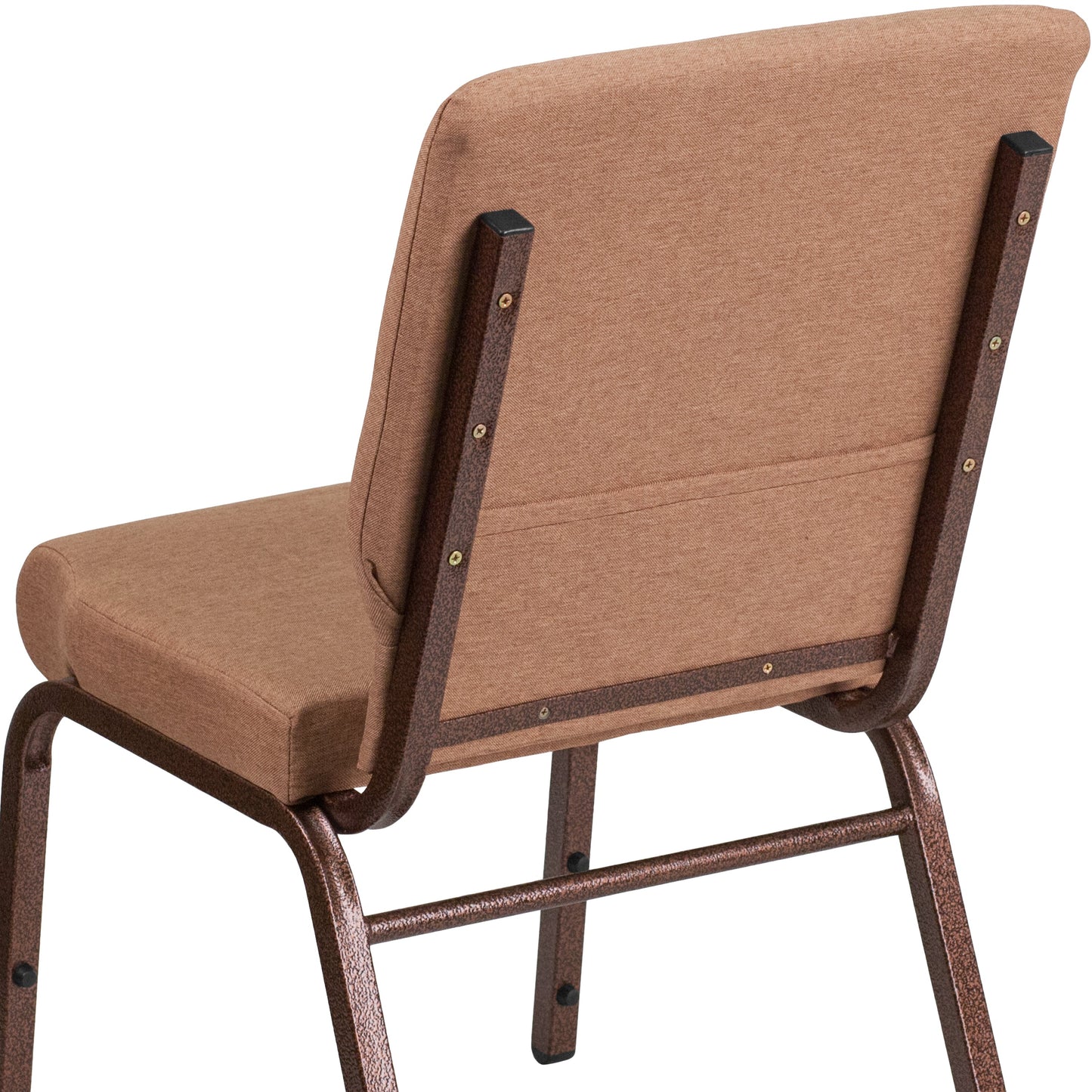 Caramel Fabric Church Chair FD-CH02185-CV-BN-GG