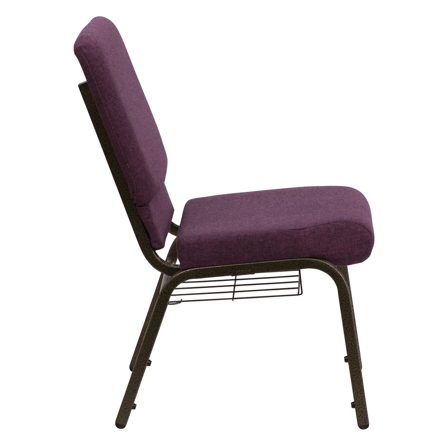 Plum Fabric Church Chair FD-CH02185-GV-005-BAS-GG