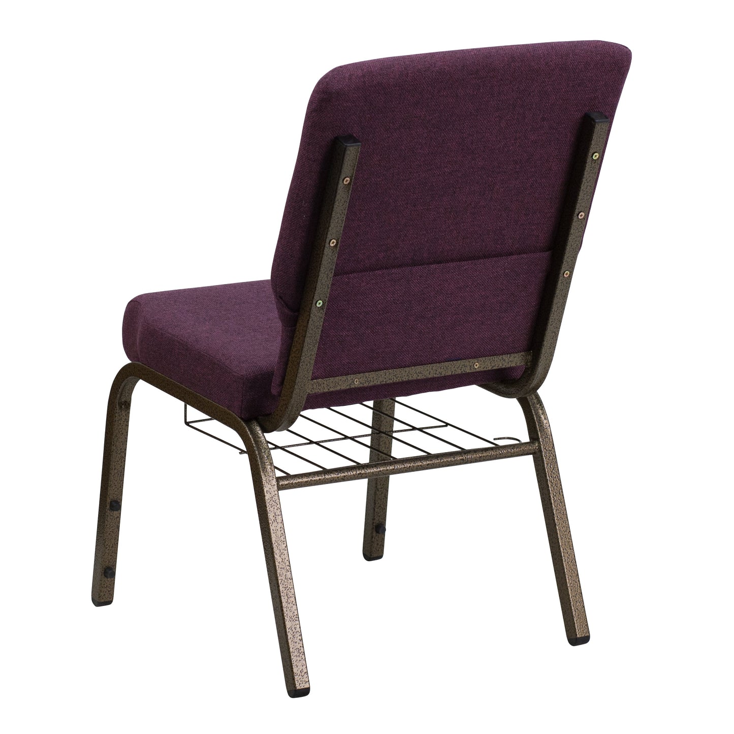 Plum Fabric Church Chair FD-CH02185-GV-005-BAS-GG