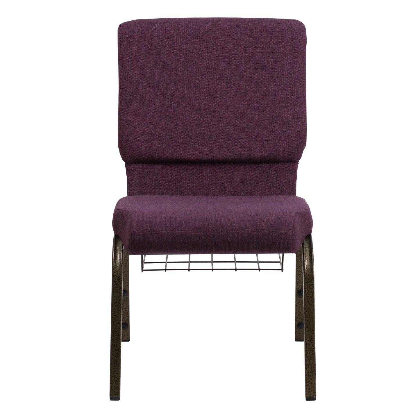 Plum Fabric Church Chair FD-CH02185-GV-005-BAS-GG