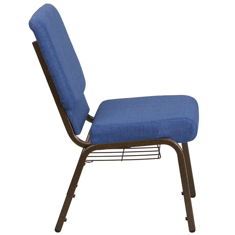 Blue Fabric Church Chair FD-CH02185-GV-BLUE-BAS-GG