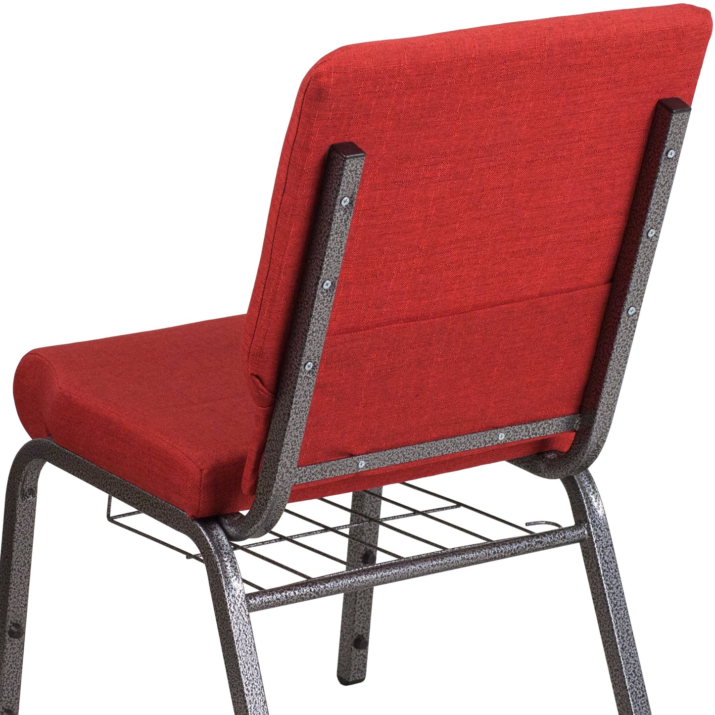 Red Fabric Church Chair FD-CH02185-SV-RED-BAS-GG